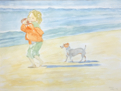 Junge mit Hund